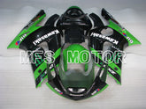 Kawasaki NINJA ZX6R 2003-2004 Injection ABS Fairing - Monster - Black Green - MFS3735